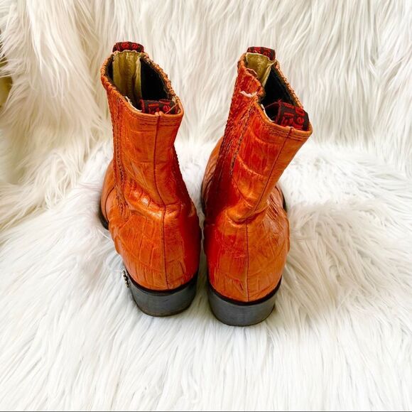 El Alacran De Durango western croco ankle boots 8 main image 6